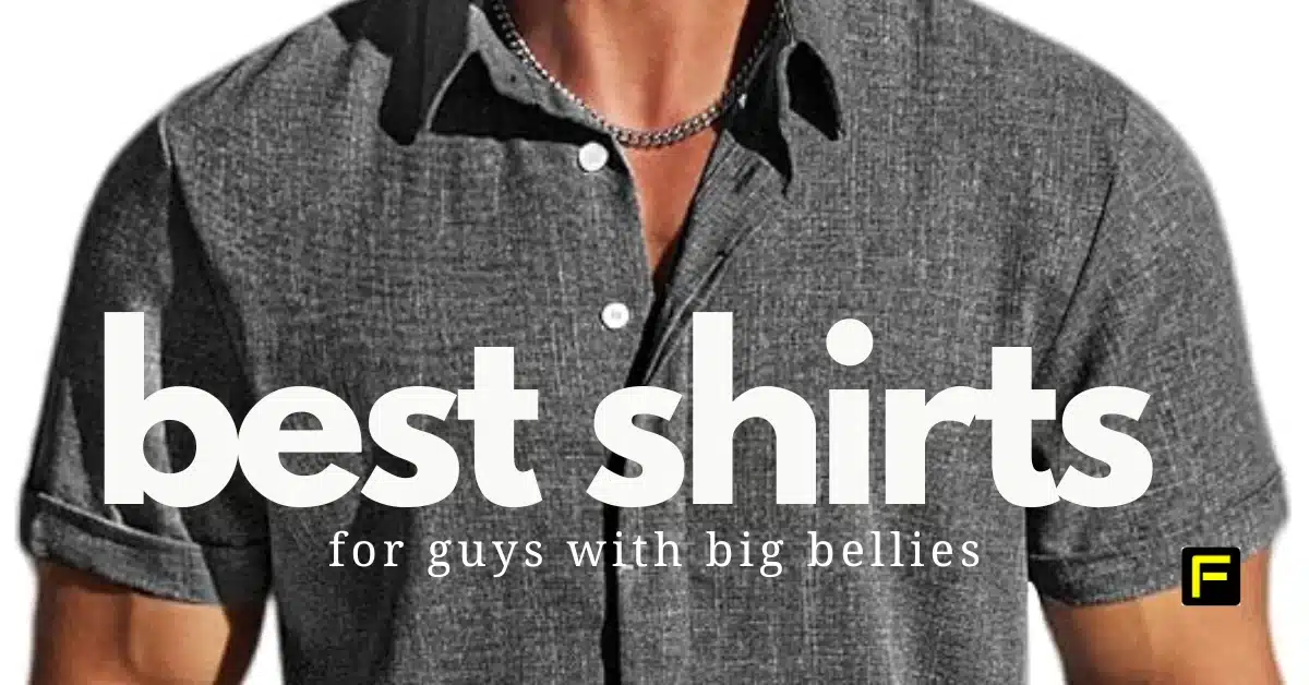 Home 22 Best Shirts for Guys with Big Bellies. Featured image.